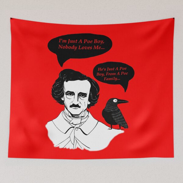 Item preview, Edgar Allan Poe Boy and Raven designed and sold by Pixelchicken.