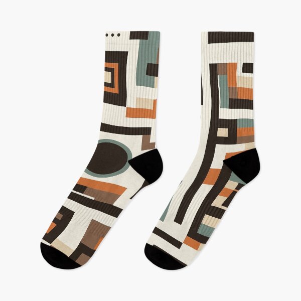 Item preview, Retro 70s 60s Architectural Pattern Brown and Orange Tones designed and sold by JohnnyVillas.