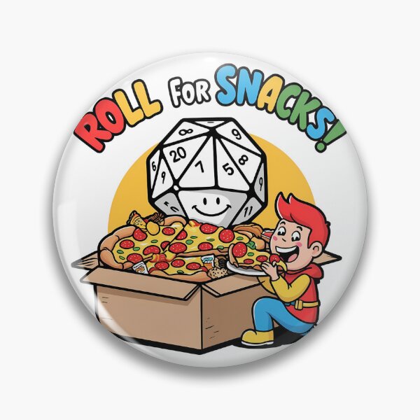 Item preview, Roll for Snacks! – Funny Fantasy d20 Gamer Design for RPG Foodies designed and sold by LoliDesignShop.