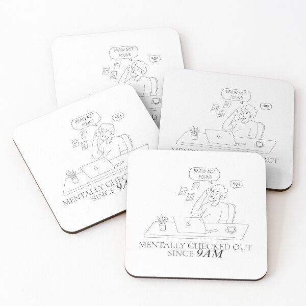 Item preview, Mentally Checked Out Since 9AM – Funny Freelancer Comic Design designed and sold by Honominu.