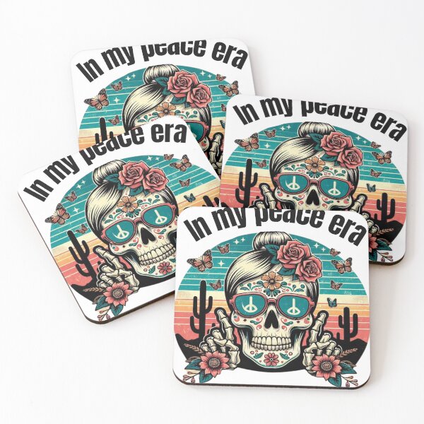 Item preview, "In My Peace Era – Retro Skull Boho Vibes designed and sold by JenniferCreaArte .