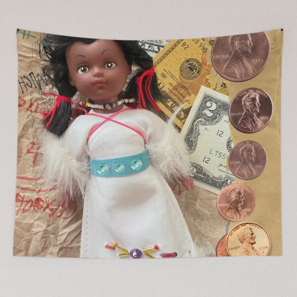 Item preview, DOLLAR DOLL COLLAGE designed and sold by Swooncake Press.