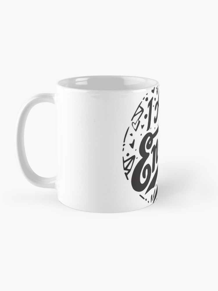 Alternate view of I. Am. Enough. - Black Text Version Mug