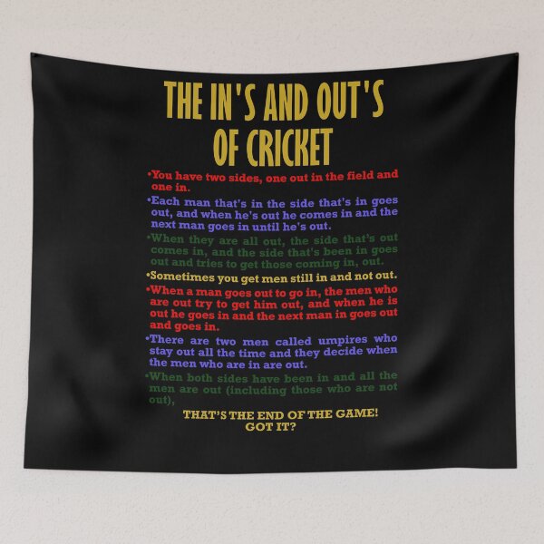 Item preview, Funny In's and Out's of Cricket  designed and sold by MimsTees.