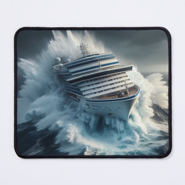 Item preview, Un crucero se enfrenta a una ola colosal en medio de una feroz tormenta oceánica. Esta impactante imagen muestra la belleza pura e indómita de la naturaleza. designed and sold by JStLAiART.