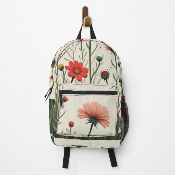 Item preview, Wildflowers and Red Rose on Right #2 - Ivory Cream Background #5008ICR designed and sold by Wildflower Rose.