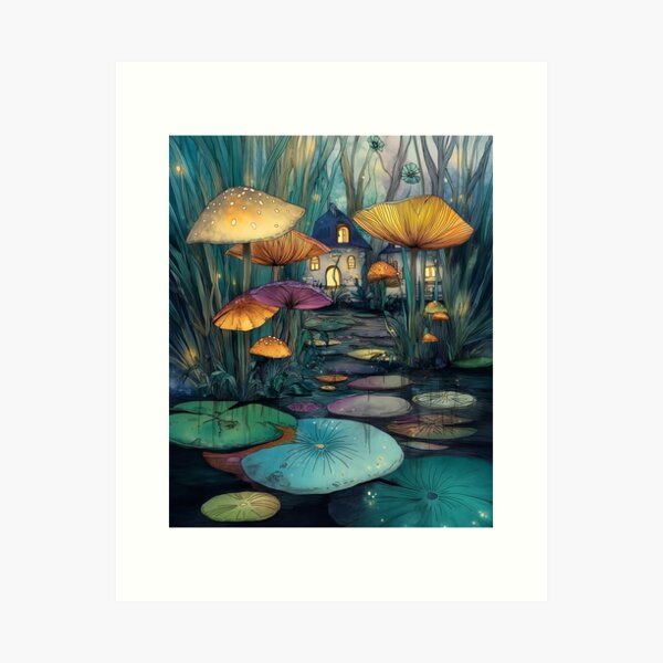Item preview, Toadstool Pond Haven designed and sold by SporeandCanvas.
