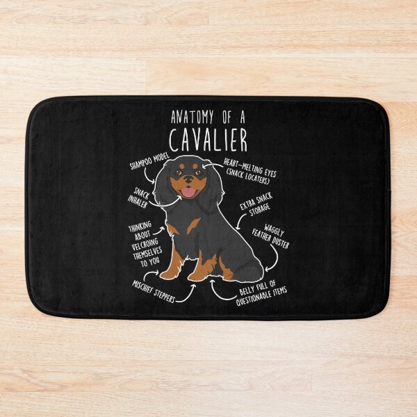 Item preview, Black and Tan Cavalier King Charles Spaniel Dog Anatomy designed and sold by Clara Hollins.