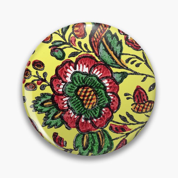 Item preview, Traditional Indian Floral Textile Design Leaves and Flowers designed and sold by Pixelchicken.