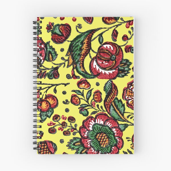 Item preview, Traditional Indian Floral Textile Design Leaves and Flowers designed and sold by Pixelchicken.