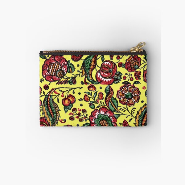 Item preview, Traditional Indian Floral Textile Design Leaves and Flowers designed and sold by Pixelchicken.