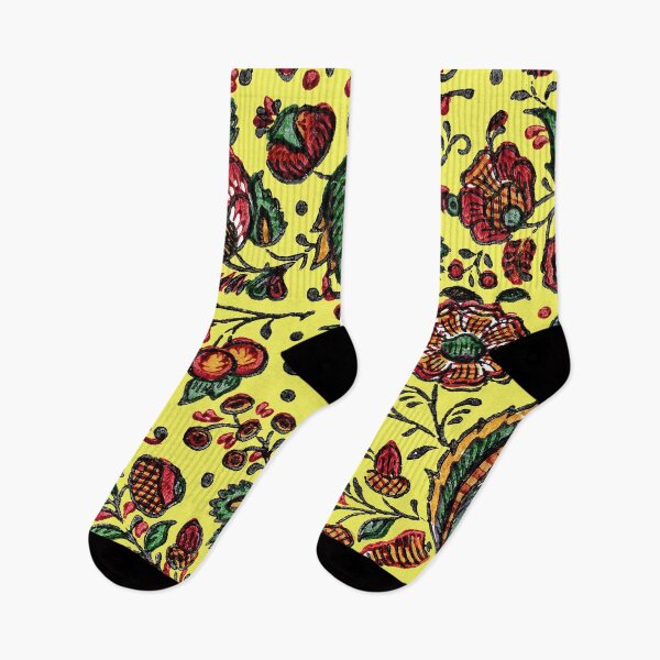 Item preview, Traditional Indian Floral Textile Design Leaves and Flowers designed and sold by Pixelchicken.