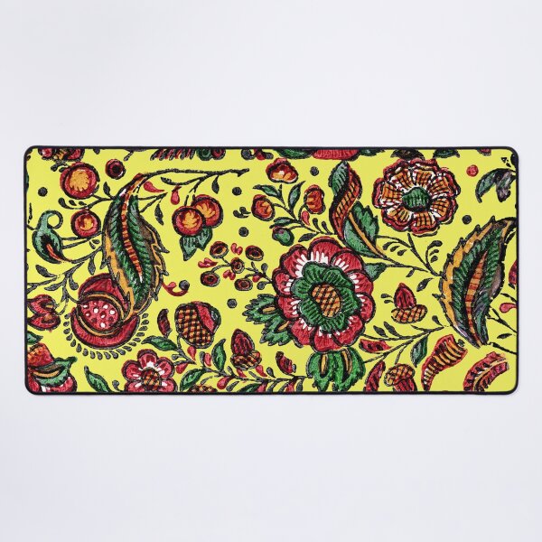 Item preview, Traditional Indian Floral Textile Design Leaves and Flowers designed and sold by Pixelchicken.