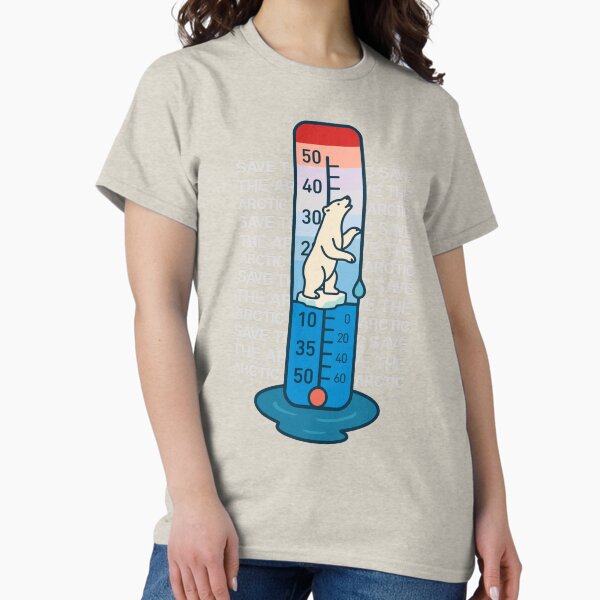 Item preview, Arctic Heat - Minimalist Climate Streetwear Tee designed and sold by H Jonas.