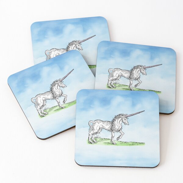Item preview, Hand Colored Engraving of Renaissance Unicorn designed and sold by Pixelchicken.