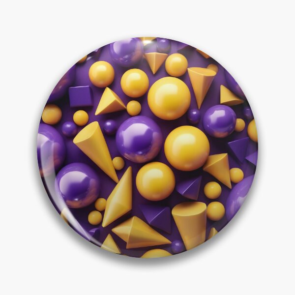 Item preview, Vibrant Contrast: Yellow and Purple Geometric0 Shapes designed and sold by HeartfulBloom.