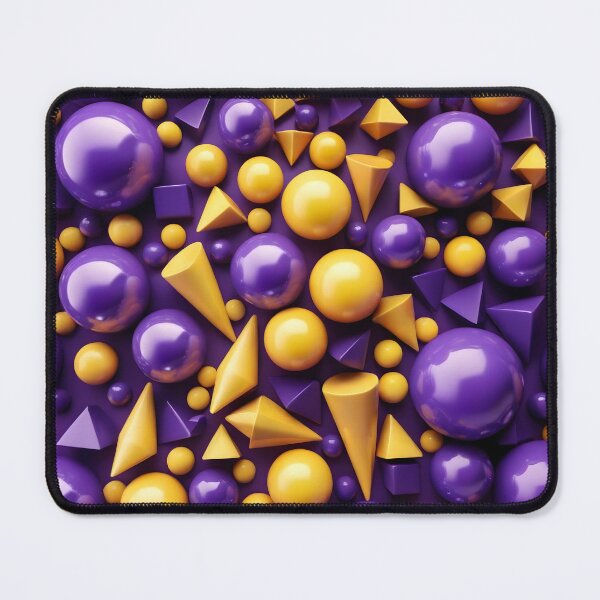 Item preview, Vibrant Contrast: Yellow and Purple Geometric0 Shapes designed and sold by HeartfulBloom.