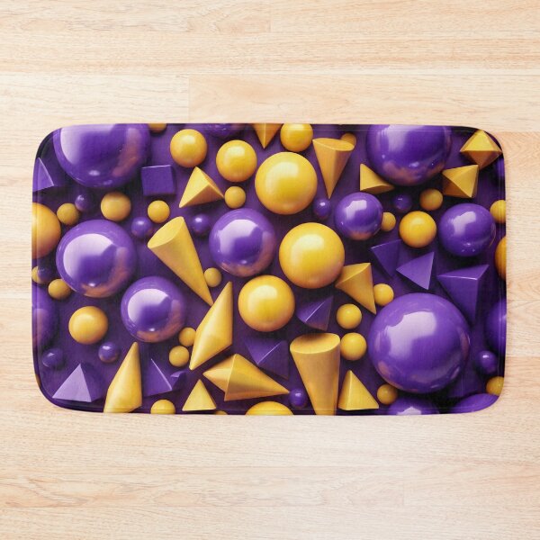 Item preview, Vibrant Contrast: Yellow and Purple Geometric0 Shapes designed and sold by HeartfulBloom.