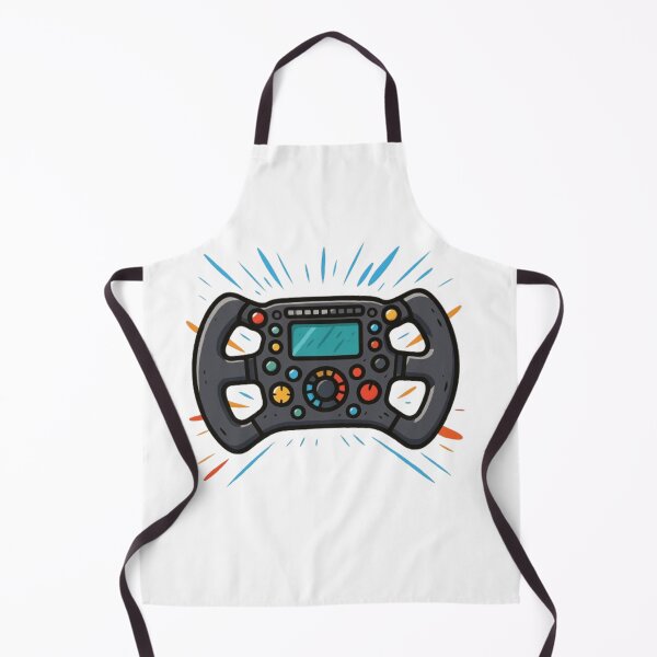 Item preview, Formula 1 Steering Wheel Cartoon designed and sold by Pit Stop Prints.