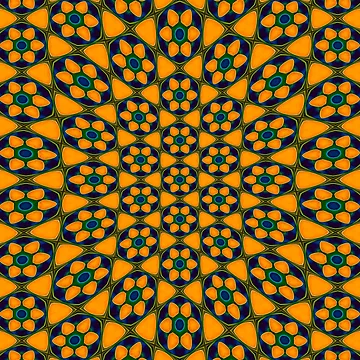 Artwork thumbnail, Unique Abstract Flowers Pattern by Patternflower