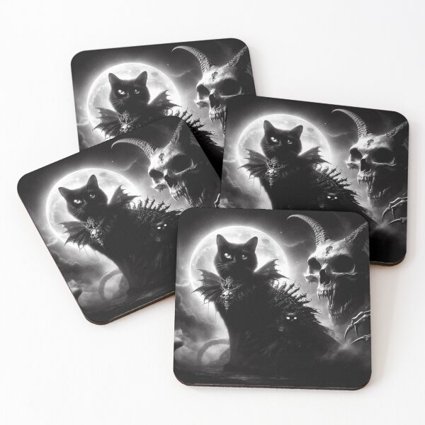 Item preview, Dark Goth Cat Art designed and sold by TheDarkWardrobe.