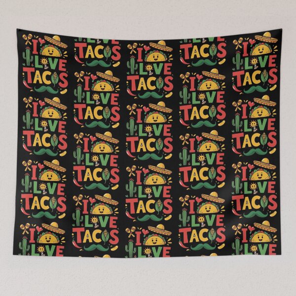 Item preview, I LOVE TACOS – Colorful Mexican Taco Design for Taco Lovers designed and sold by trendparrot.