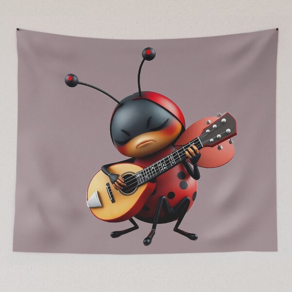 Item preview, Adorable Ladybug Playing Mandolin designed and sold by Artbellachi.