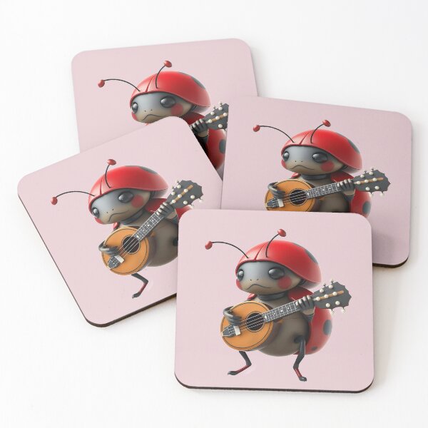 Item preview, Cute Ladybug Playing Mandolin designed and sold by Artbellachi.