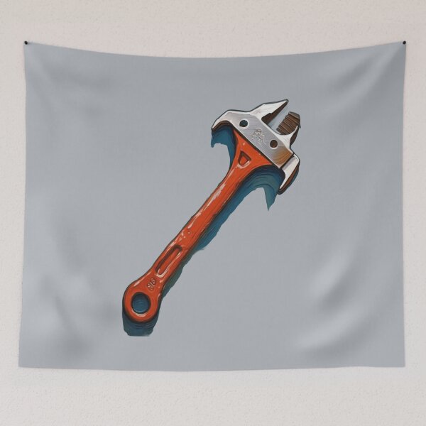Item preview, "Mechanical Marvel: Explore the Versatility of the Adjustable Wrench"  designed and sold by Artisticanvas.