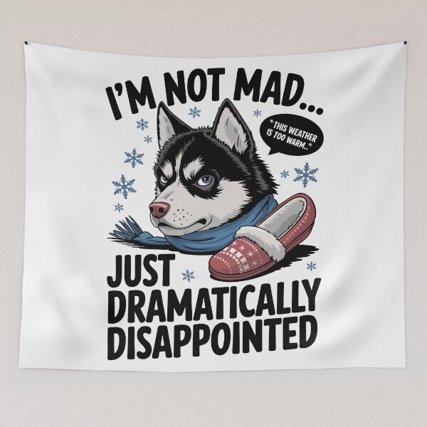 Item preview, Dramatically Disappointed Husky - Too Warm Weather Mood designed and sold by WildlifeInc.