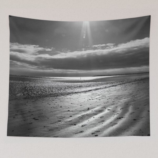 Item preview, Black and white morning Dundowran Beach designed and sold by Mark Grimsley.