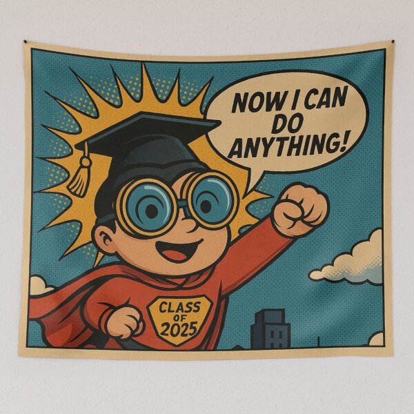 Item preview, Class of 2025 Super Grad- Now I can do anything! Retro Comic Super Power Design! designed and sold by LiLohaveaplan.