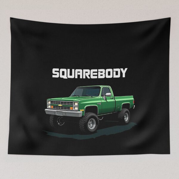Item preview, Green Chevy Squarebody Classic Truck Art designed and sold by TheArtOfCar.