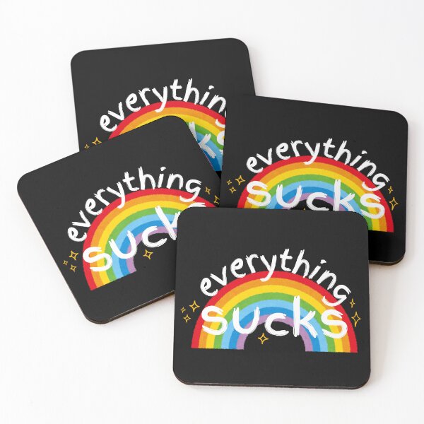 Item preview, Cute Everything Sucks Rainbow | Ironic Pessimist  designed and sold by Vibe Collective Apparel.