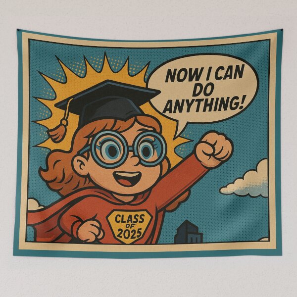 Item preview, Class of 2025 Super Grad- Now I can do anything! Retro Comic Super Power Design! designed and sold by LiLohaveaplan.
