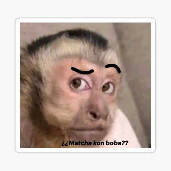 Vista previa del artículo con la obra «mono boba», diseñado y vendido por lemme-get-uhhhh.