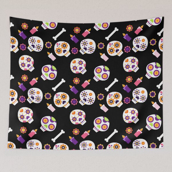 Item preview, Sugar Skull Bright Colors For Halloween designed and sold by Pixelchicken.
