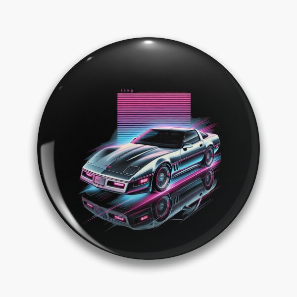 Item preview, 1990 Corvette Neon Dream Retro Art designed and sold by TheArtOfCar.