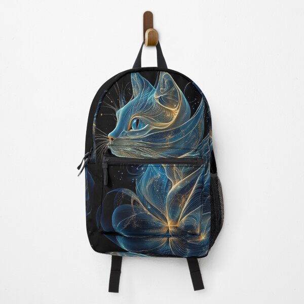 Item preview, Biomorphic holographic cat art print designed and sold by dcrc.