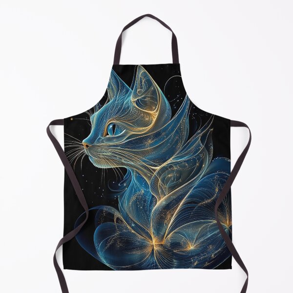 Item preview, Biomorphic holographic cat art print designed and sold by dcrc.