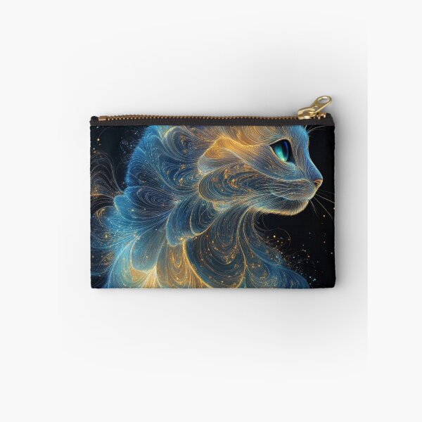 Item preview, biomorphic holographic cat art print designed and sold by dcrc.