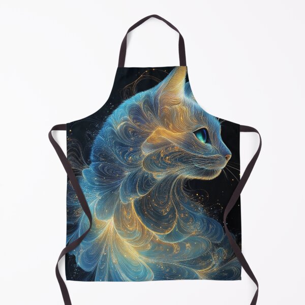 Item preview, biomorphic holographic cat art print designed and sold by dcrc.