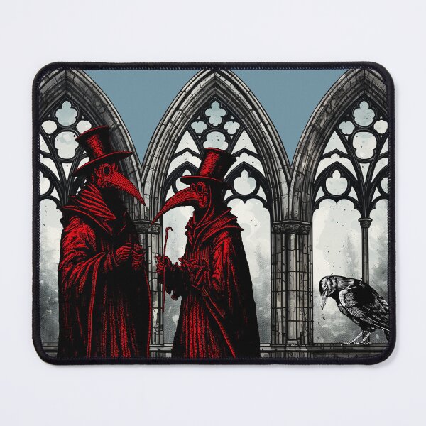 Item preview, Pair of Plague Doctors With Crow or Raven designed and sold by Pixelchicken.