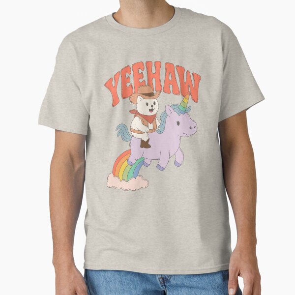 Item preview, Yeehaw Cowboy Katze reitet Regenbogen-Einhorn designed and sold by Jess.a.creates.