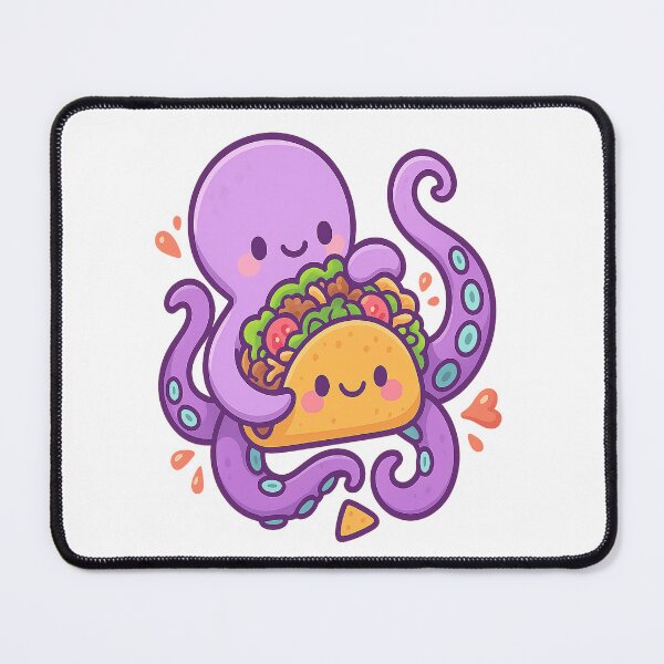 Item preview, Cute Octopus Hugging Taco – Kawaii Tentacle Food Art designed and sold by Soft rot studio.
