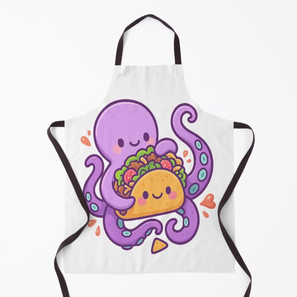 Item preview, Cute Octopus Hugging Taco – Kawaii Tentacle Food Art designed and sold by Soft rot studio.