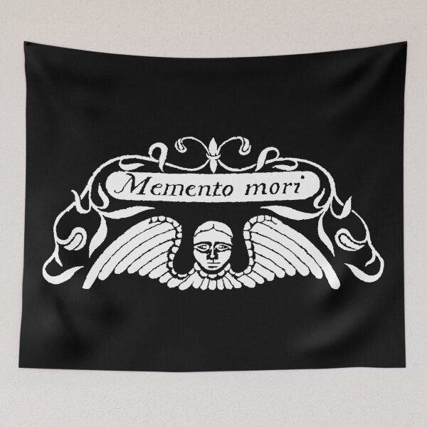 Item preview, Memento Mori Colonial American Gravestone Skull Angel designed and sold by Pixelchicken.