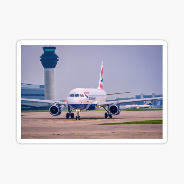 British Airways Airbus A320-232 G-EUYU MAN to LHR Sticker