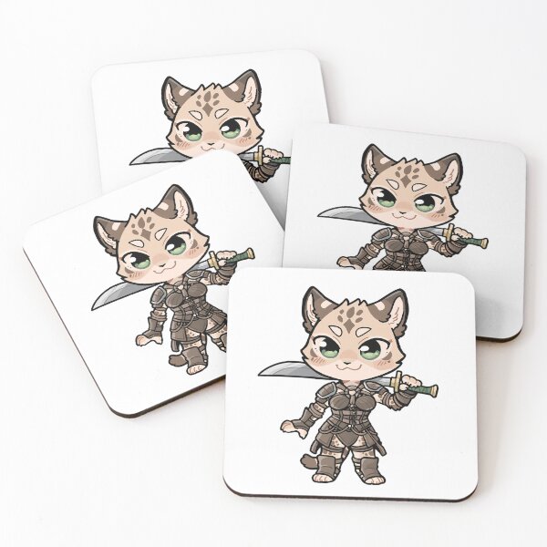 Item preview,  Chibi Mirri - Smiling Cat Warrior of the Wilds designed and sold by TheArtSculptor.