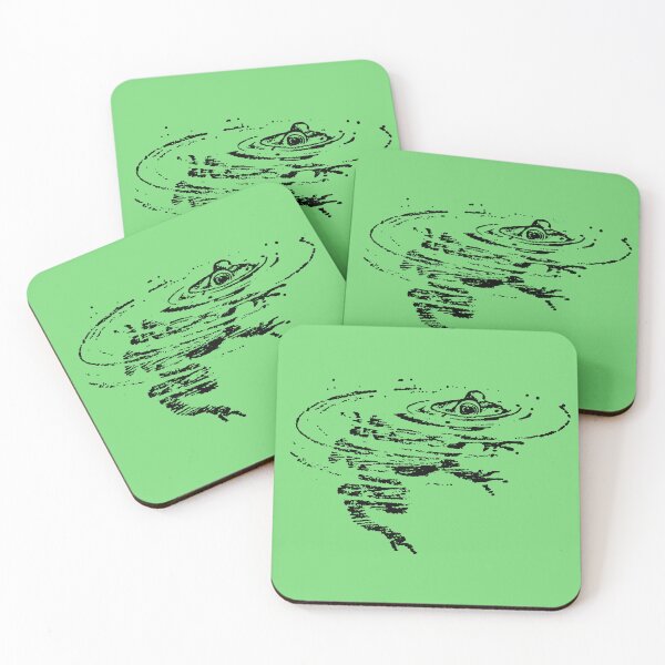 Item preview, Antique Swimming Bull Frog  designed and sold by Pixelchicken.